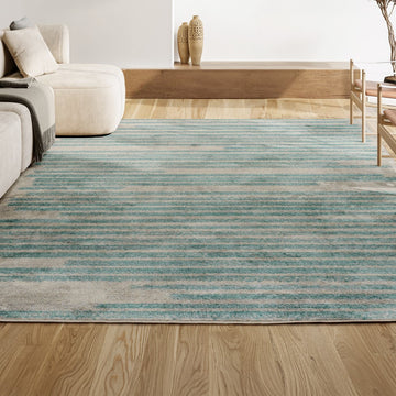 Khalil Modern Berber Stripe Area Rug